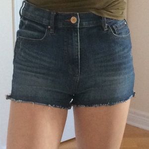 High waist jeans shorts
